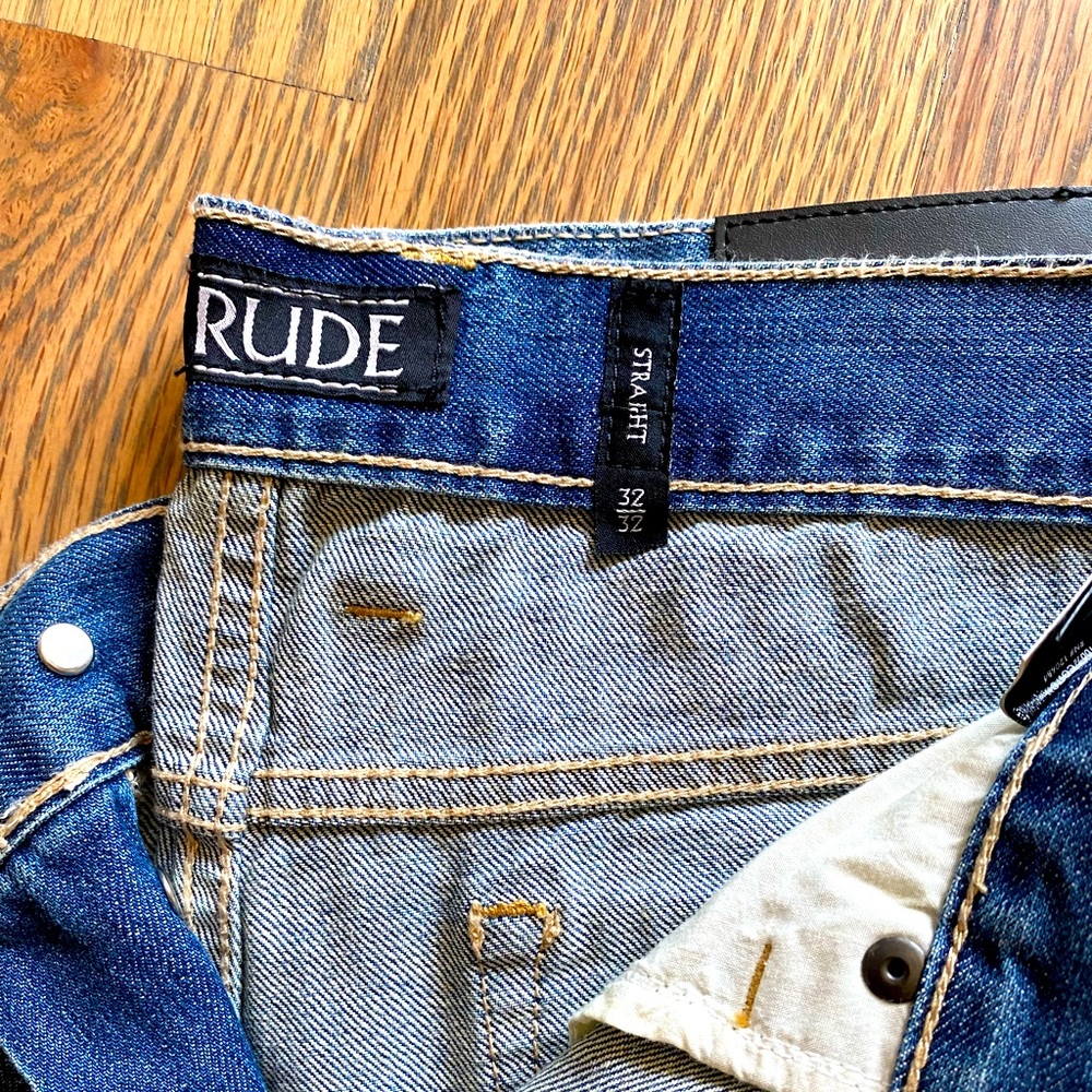 RUDE Straight Cut Blue Jeans